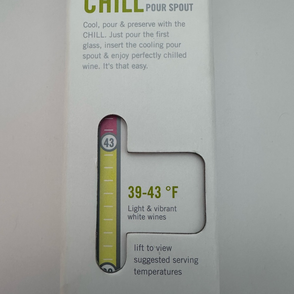 HOST Chill Wine Cooling Pour Spout – NIB – Freezer Wine Chiller